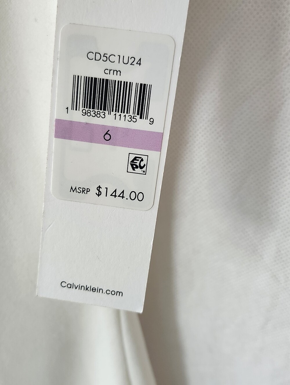 Calvin Klein Sleeveless Cowl Neck Draped Sheath Dress in Cream Sz 6 - Picture 7 of 7